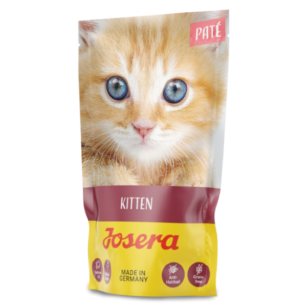 Josera (Йозера) Cat Grain Free Chicken & Salmon Oil Pate Kitten - Влажный беззерновой корм для котят паштет с мясом курицы и лососевым маслом 85 г