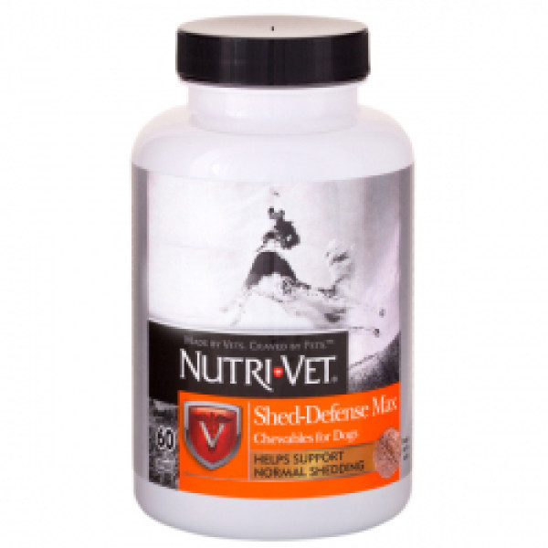 Nutri-Vet (Нутри-Вет) Shed-Defense Max - Витаминный комплекс для кожи и шерсти собак 60 шт