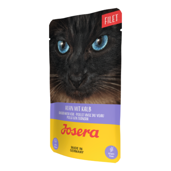 Josera (Йозера) Cat Grain Free Chicken & Veal Filet Adult - Влажный беззерновой корм для взрослых котов филе с мясом курицы и телятины 70 г