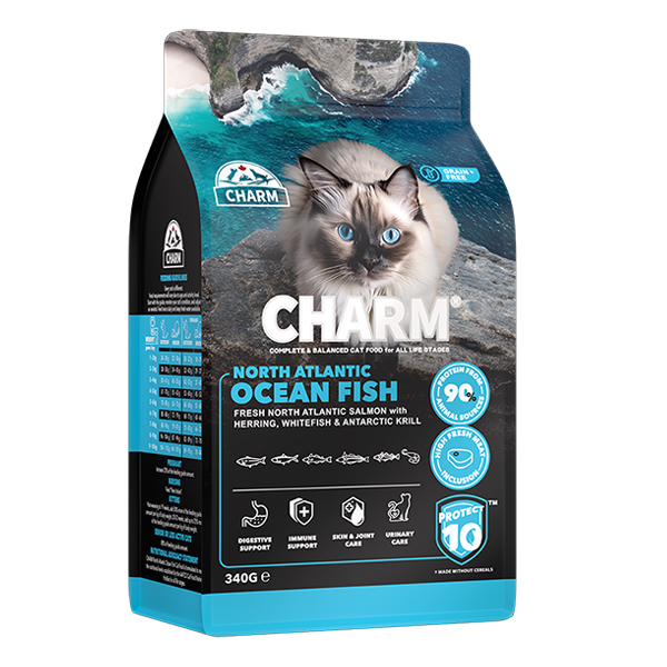 Charm (Шарм) North Atlantic Ocean Fish - Сухой беззерновой корм для котов с белой рыбой 340 г