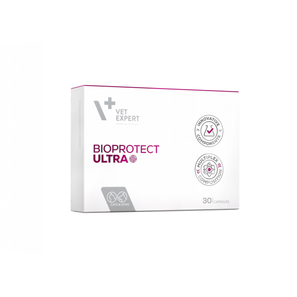 VetExpert (ВетЭксперт) Cat&Dog BioProtect Ultra - Пищевая добавка для кошек и собак с хроническими нарушениями желудочно-кишечной микрофлоры 30 шт.