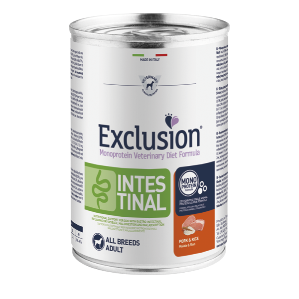 Exclusion (Эксклюжн) Dog Vet Diet Intestinal All Breed - Влажный корм для собак с нарушением пищеварения со свининой 400 г