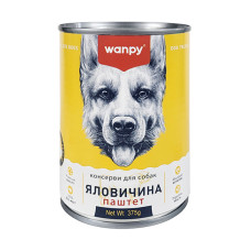 Wanpy (Ванпі) Dog Beef - Вологий корм для собак паштет з яловичиною 375 г