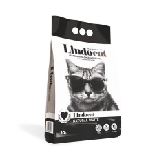 Lindocat (Ліндокет) Natural White - Наповнювач для котячих туалетів бентонітовий (без запаху, велика гранула) 10 л