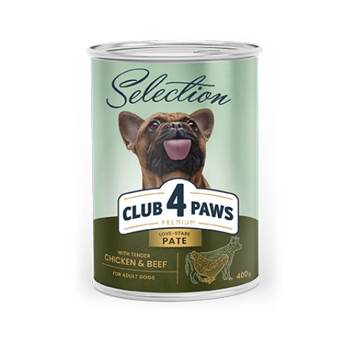 Club 4 Paws Premium All Breed Chicken & Beef - Вологий корм для собак з м’ясом курки та яловичини 400 г