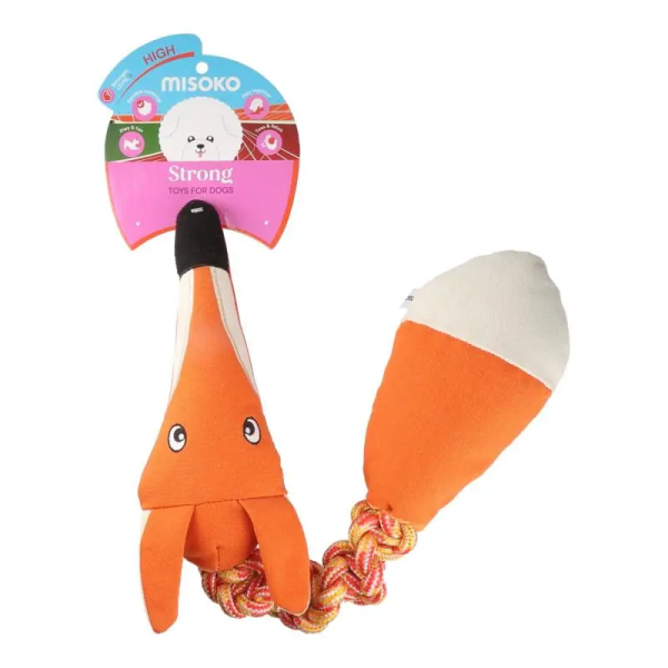 Misoko (Мисоко) Dog Toy Durable Bungee Fox - Ігрушка для собак прочная банджи лиса 54 см