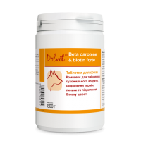 Dolfos (Долфос) Dog Dolvit Beta Carotene & Biotin Forte - Добавка для собак будь-якого віку для підтримки сухожильного апарату, блиску шерсті і скорочення терміну линьки 520 таб.