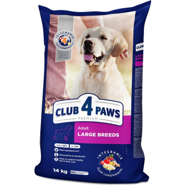 Club 4 Paws (Клуб 4 лапы) Dog Premium Large Breeds Chicken - Сухой корм для собак больших пород с курицей 14 кг