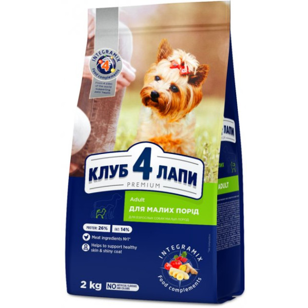 Club 4 Paws (Клуб 4 Лапы) Dog Premium Small Breeds Chicken - Сухой корм для собак мелких пород с курицей 2 кг