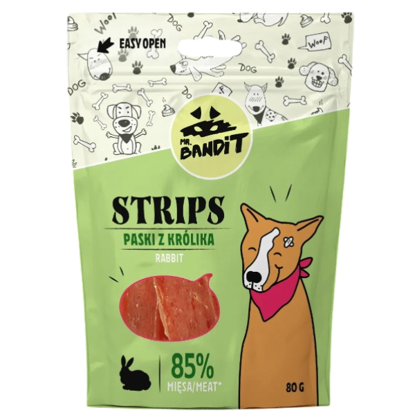 Mr. Bandit (Мр. Бандит) Dog Strips Rabbit - Лакомство для собак стрипсы из кролика 80 г