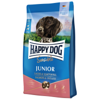 Happy Dog (Хепи Дог) Salmon & Potato Sensible Junior Medium & Maxi - Сухой корм для щенков средних и крупных пород для поддержания чувствительного пищеварения с мясом лосося и картофелем 10 кг