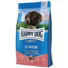 Happy Dog (Хепи Дог) Salmon & Potato Sensible Junior Medium & Maxi - Сухой корм для щенков средних и крупных пород для поддержания чувствительного пищеварения с мясом лосося и картофелем 10 кг