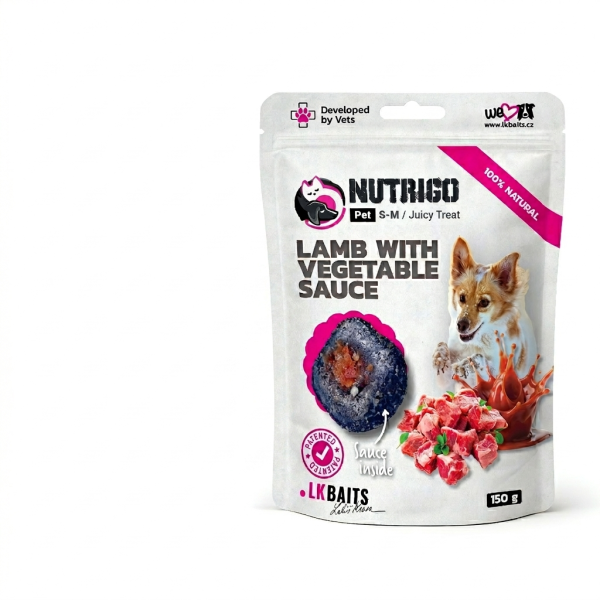 LК Baits (ЛК Бейст) Dog Nutrigo Adult Small & Medium Breed Lamb & Vegetable Sauce - Лакомство для взрослых собак мелких и средних пород для дрессировки с мясом ягненка и овощным соусом 150 г