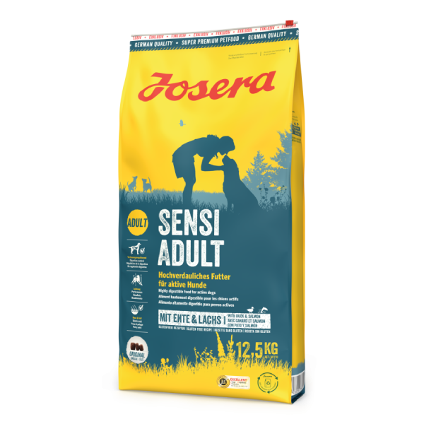Josera (Йозера) Sensi Adult - Сухой корм для собак всех пород с чувствительным пищеварением с птицей и лососем 12.5 кг