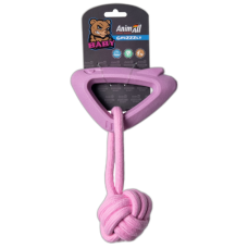AnimАll (Енімал) GrizZzly Baby Акула з канатом Рожева лаванда - Іграшка для собак 15.8Х10.2Х2.8 см