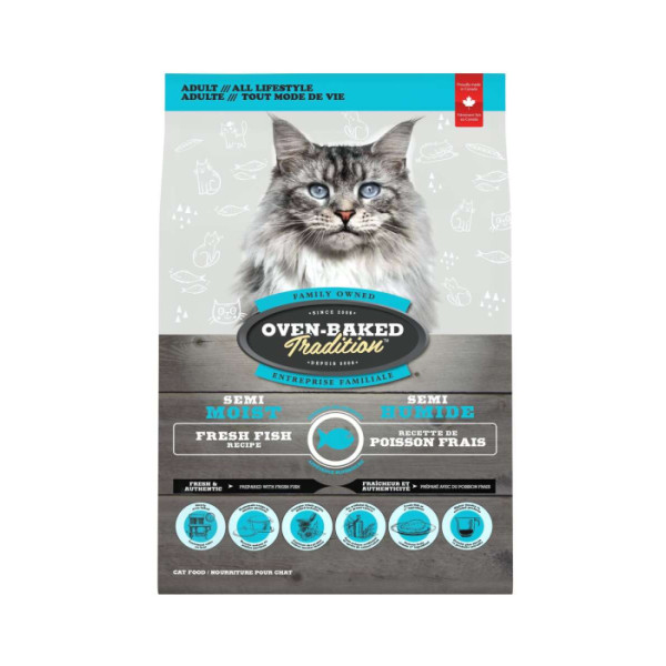 Oven-Baked (Овен-Бэйкд) Tradition Cat Adult Semi-Moist Fish - Полувлажный корм для взрослых котов с мясом рыбы 1.36 кг
