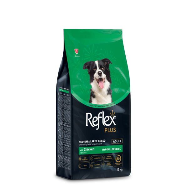 Reflex Plus (Рефлекс Плюс) Dog Medium & Large Breed Chicken - Сухой корм для собак средних и больших пород с курицей 12 кг