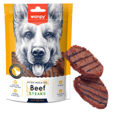 Wanpy (Ванпі) Dog Beef Steaks - Ласощі для собак, стейк гриль яловичина курка 100 г