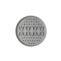 Fiboo (Фибу) Lollipop Mini - Коврик для слизывания лакомств и еды светло серый 13х13 см