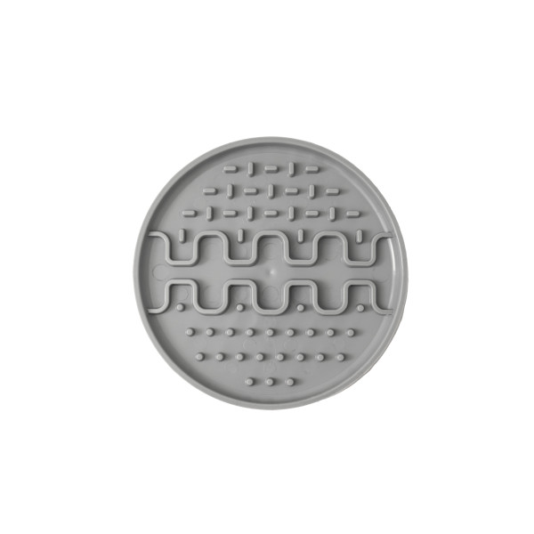 Fiboo (Фибу) Lollipop Mini - Коврик для слизывания лакомств и еды светло серый 13х13 см