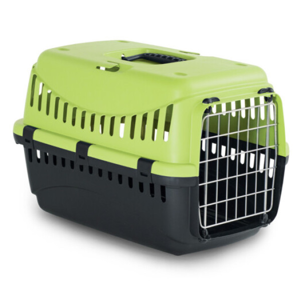 Bergamo (Бергамо) Gipsy 2 large Metal - Переноска зелена для собак і котів 58х38х38 см