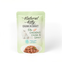 Natural Kitty (Нейчерал Китти) Chunk in Gravy Chicken with Tuna - Влажный корм для кошек кусочки курицы и тунца с куриной печенью в соусе 85 г