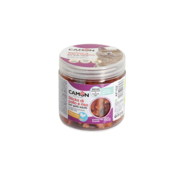 Camon (Камон) Cat Treats Sticks With Chicken&Rice - Лакомство для кошек палочки с курицей и рисом 60 г