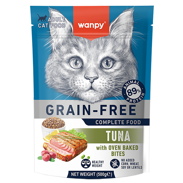 Wanpy (Ванпи) Cat Grain Free Tuna Adult - Сухой беззерновой корм для взрослых котов с мясом тунца 500 г