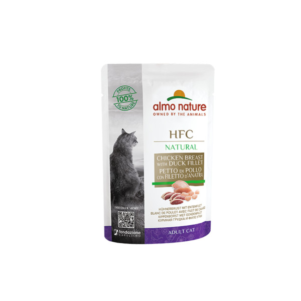 Almo Nature (Альмо Натюр) HFC Cat Natural Chicken & Duck - Влажный корм для кошек с курицей и уткой 55 г