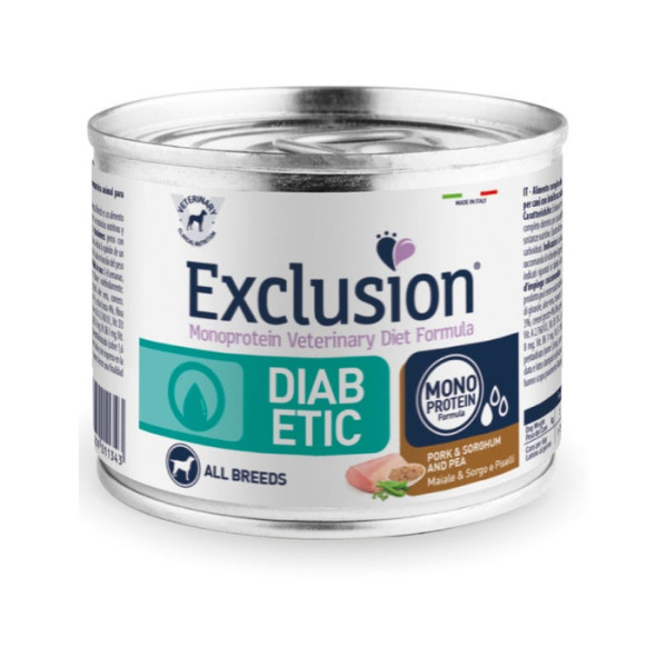 Exclusion (Эксклюжн) Dog Diabetic With Pork – Влажный корм для собак с сахарным диабетом со свининой 200 г