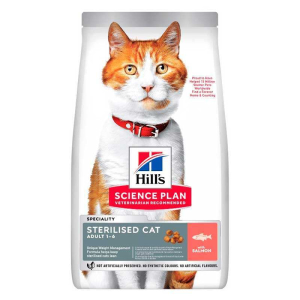HILL`S (Хилс) SP Adult Sterilised Cat Salmon - Сухой корм для взрослых котов с лососем 3 кг