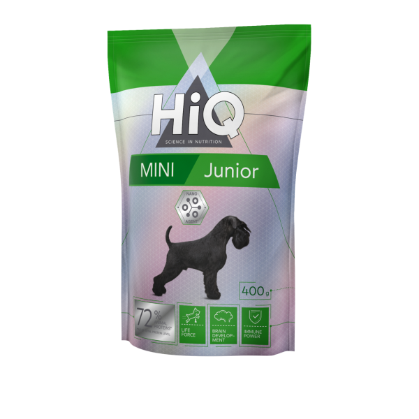 HiQ (Хай Кью) Junior Mini With Poultry - Сухой корм для щенков и молодых собак малых пород с птицей 0.4 кг