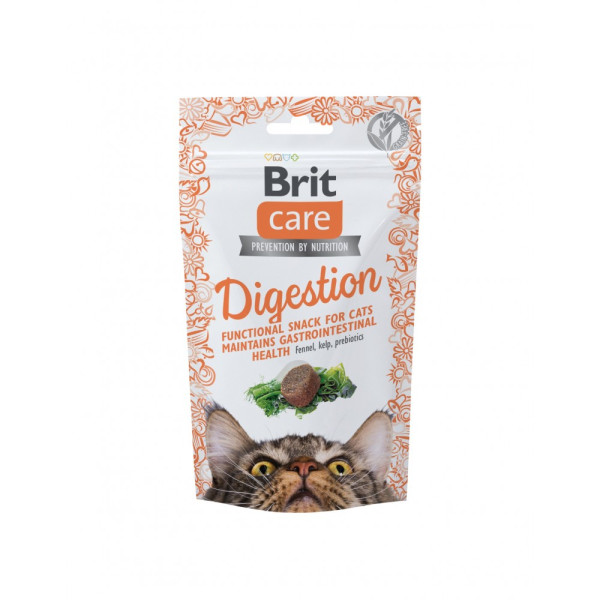 Brit (Брит) Care Cat Snack Digestion - Функциональное лакомство для кошек с тунцем, 50 г