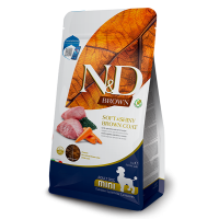 Farmina (Фармина) Dog N&D Brown Grain Free Lamb, Spirulina & Carrot Adult Mini - Сухой корм для взрослых собак мелких пород с мясом ягнёнка, спирулиной и морковью 5 кг