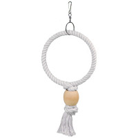 Flamingo (Фламінго) Bird toy Ring Cord Ecru - Мотузяне кільце іграшка для папуг 24х5х40 см