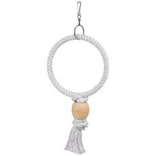 Flamingo (Фламінго) Bird toy Ring Cord Ecru - Мотузяне кільце іграшка для папуг 24х5х40 см