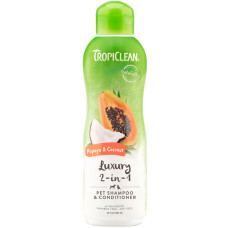 Tropical Clean (Тропікал Клін) Pet Shampoo&Conditioner Luxury 2in1 Papaya&Coconut - Шампунь-кондиціонер для котів та собак зволожуючий з папаєю та кокосом 355 мл