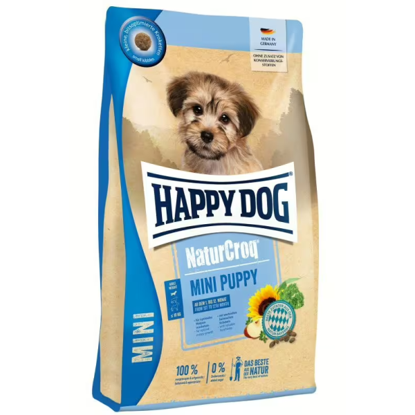 Happy Dog (Хепи Дог) NaturCroq Poultry Puppy Mini - Сухой корм для щенков мелких пород с мясом птицы 4 кг