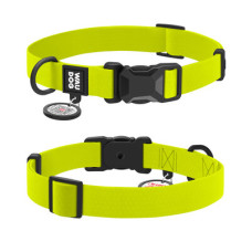 WauDog (ВауДог) Magnet - Ошейник для собак водостойкий с магнитной пряжкой лимонный (Ш 25 мм, Длин 38-58 см) XL