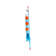 Hippie Pet (Хіппі Пет) Cat Toy Rod-caterpillar Blue & Orange - Іграшка для котів вудка-гусінь синя з помаранчевим 30 см