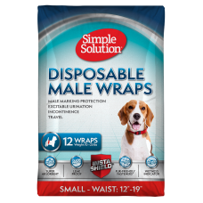Simple Solution (Сімпл Солюшн) Disposable Wrap For Male Dogs - Вологовбирний поясок для псів 12 шт