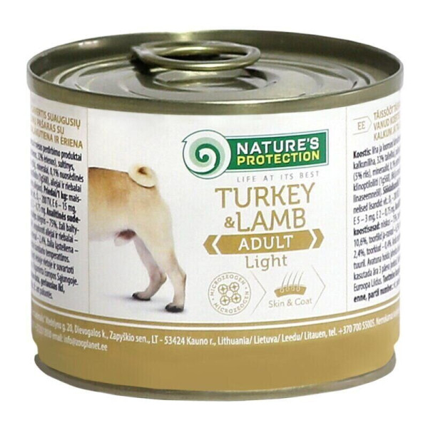 Nature's Protection (Нейчер Пртекшн) Adult Light Turkey and Lamb - Влажный корм для собак всех пород склонных к полноте с индейкой и ягненком 200 г