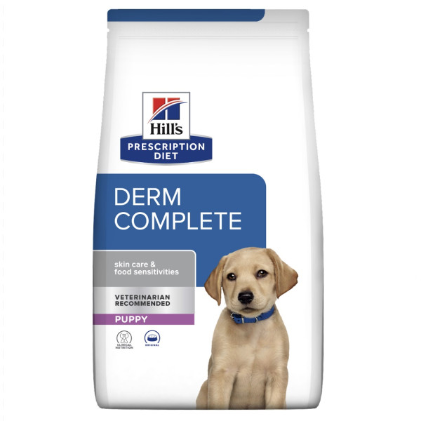 Hill’s (Хилс) Prescription Diet Dog Rice & Eggs Derm Complete Puppy All Breeds - Cухой лечебный корм для щенков всех пород при пищевой аллергии и атопическом дерматите с рисом и яйцом 1.5 кг