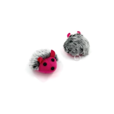 Hippie Pet (Хіппі Пет) - Іграшка для котів вібруюча мишка сіро-рожева 7 см