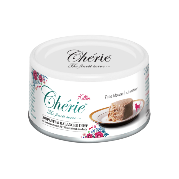 Cherie (Чери) Cat Grain Free Tuna Complete & Balanced Mousse Kitten - Влажный беззерновой корм для котят мусс с мясом тунца 80 г