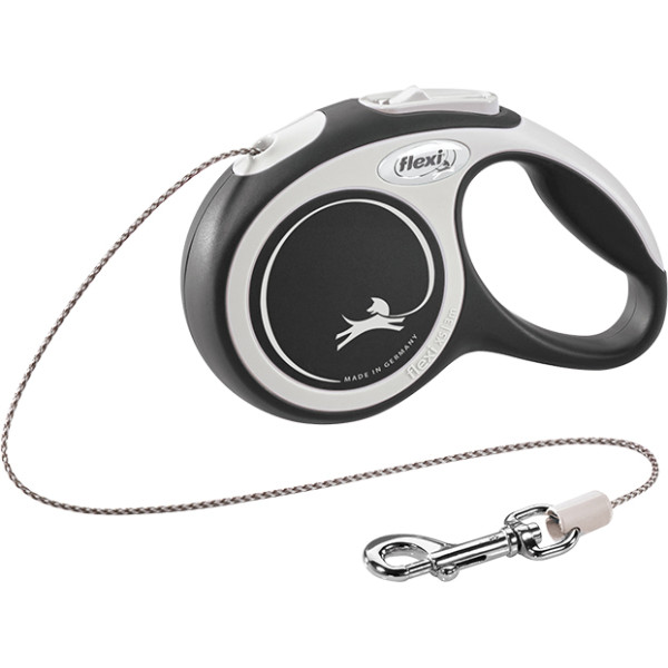 Повідець-рулетка Flexi New Comfort трос XS Black (3 м; до 8 кг)