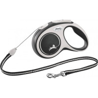 FLEXI NEW COMFORT BLACK (5 М; ДО 12 КГ) повідець-рулетка для собак - S