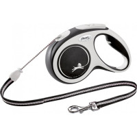 Повідець-рулетка Flexi New Comfort трос M Black (5 м; до 20 кг)