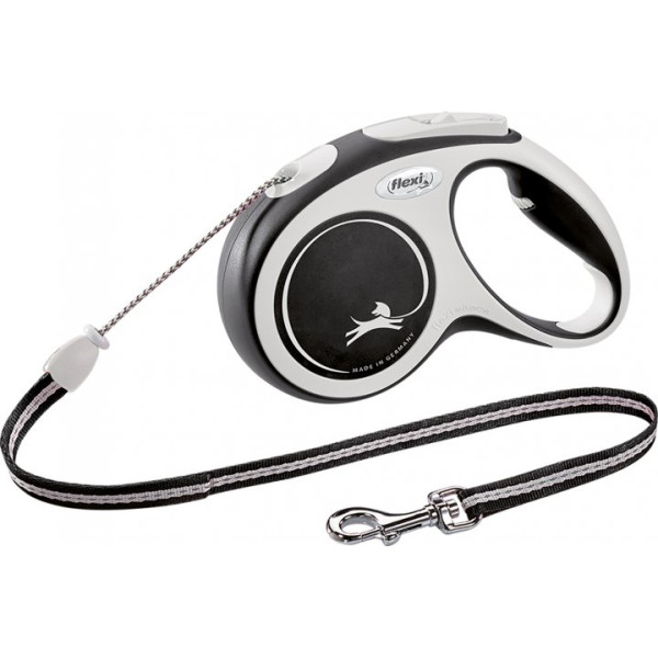 Повідець-рулетка Flexi New Comfort трос M Black (5 м; до 20 кг)