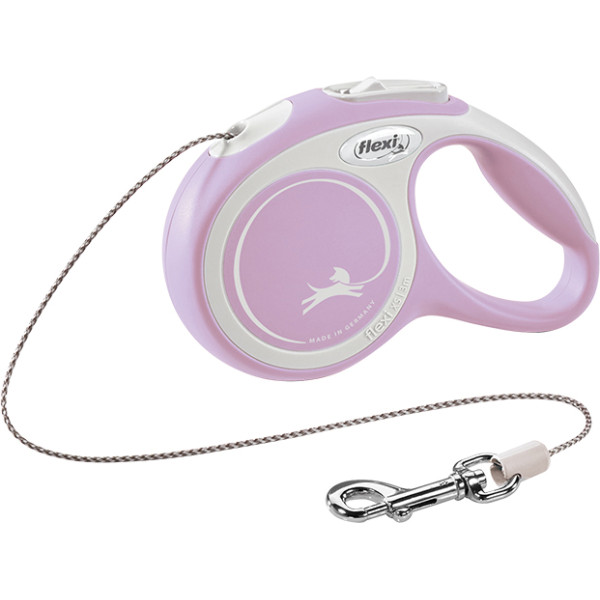 FLEXI NEW COMFORT PINK (3 М; ДО 8 КГ) повідець-рулетка для собак - XS